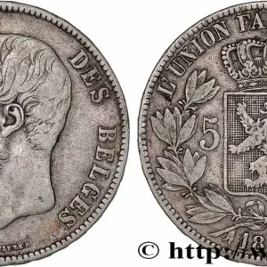 Usine Directe BELGIQUE 5 Francs Léopold II 1870 fwo_775222 Monde