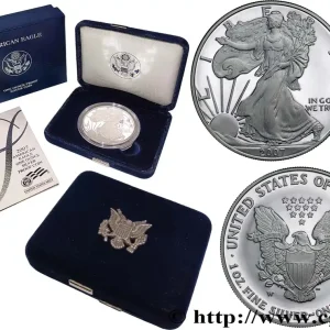 Livraison Mondiale ÉTATS-UNIS D'AMÉRIQUE 1 Dollar Proof type Liberty Silver Eagle 2007 West Point fwo_775572 Monde