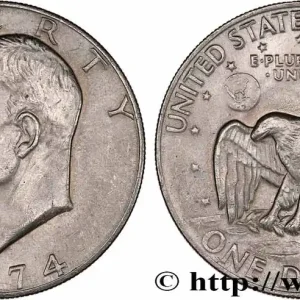 ÉTATS-UNIS D'AMÉRIQUE 1 Dollar Eisenhower / aigle posé sur la Lune 1974 Philadelphie fwo_775982 Monde Certifié