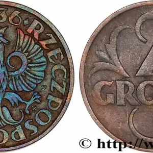 POLOGNE 2 Grosze aigle 1936 Varsovie fwo_777285 Monde Top Vente