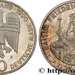 ALLEMAGNE 10 Mark Proof 800e anniversaire de la mort de Frédéric Barberousse 1990 Stuttgart fwo_780379 Monde Seulement Aujourd’hui