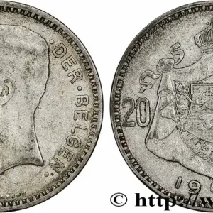 Commande En Gros BELGIQUE 20 Francs Albert Ier légende Flamande 1934 fwo_780663 Monde