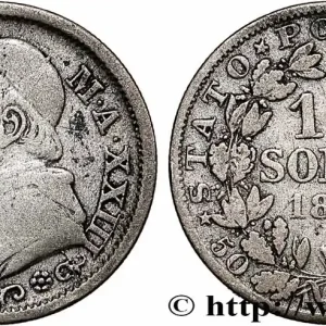 Promotion Saisonnière VATICAN ET ÉTATS PONTIFICAUX 10 Soldi (50 Centesimi) Pie IX an XXIII 1868 Rome fwo_784647 Monde