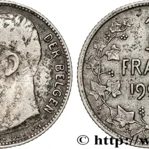 Top Vente BELGIQUE 1 Frank (Franc) Léopold II légende flamande 1909 fwo_788117 Monde