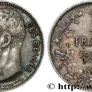 BELGIQUE 1 Franc Léopold II légende française 1909 fwo_788118 Monde Populaire