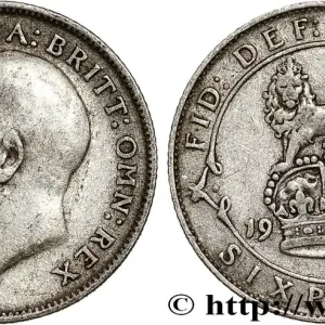 Quantité Limitée ROYAUME-UNI 6 Pence Georges V / lion surmontant une couronne 1912 fwo_788142 Monde