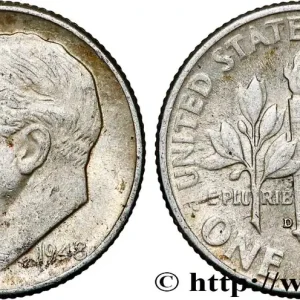 ÉTATS-UNIS D'AMÉRIQUE 1 Dime (10 Cents) Roosevelt 1948 Denver fwo_789700 Monde Nouveauté