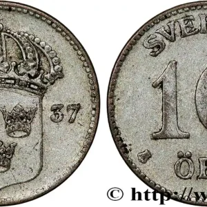 SUÈDE 10 Ore 1937 Kungsholmen fwo_789805 Monde Nouvel Arrivage