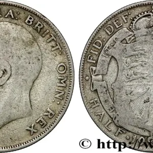 Commande En Gros ROYAUME-UNI 1/2 Crown Georges V 1922 fwo_789886 Monde