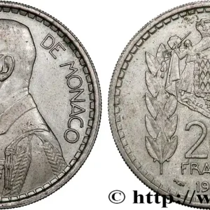 MONACO 20 Francs prince Louis II 1947 Paris fwo_790402 Monde Nouvelle Collection