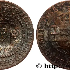 Exclusif BRÉSIL - PRINCE JEAN REGENT 20 Réis contremarqué sur une 10 Réis 1774 (1809) Lisbonne fwo_791627 Monde