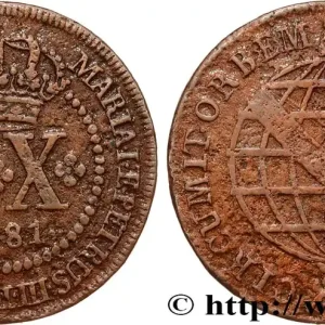 Nouveauté BRÉSIL - MARIE Ire et PIERRE III 20 Réis 1781 Lisbonne fwo_791754 Monde