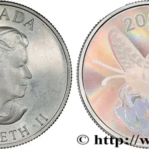 CANADA 50 Cents Proof Argynne Cybèle 2005 fwo_793200 Monde Prix Cassé