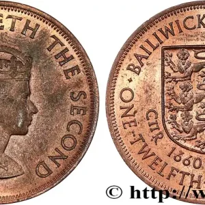 JERSEY 1/12 Shilling 300e anniversaire de l’accession de Charles II 1960 fwo_796031 Monde Prix Bas