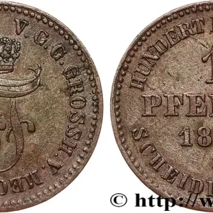 Commander Maintenant ALLEMAGNE - GRAND DUCHÉ DE MECKLEMBOURG-SCHWERIN 1 Pfennig Frédéric François II 1872 Dresde fwo_796190 Monde