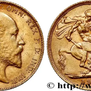 Retour Gratuit OR, PALLADIUM ET PLATINE INVESTISSEMENT 1 Souverain Édouard VII 1902 Londres fwo_801270 Monde