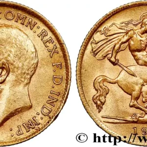 OR, PALLADIUM ET PLATINE INVESTISSEMENT 1/2 Souverain Georges V 1912 Londres fwo_801304 Monde Vente Flash