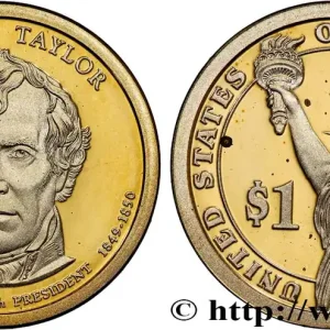 ÉTATS-UNIS D'AMÉRIQUE 1 Dollar Présidentiel Proof Zachary Taylor 2009 San Francisco fwo_806499 Monde Fait Main