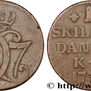DANEMARK 1 Skilling Christian VII 1771 Copenhague fwo_806602 Monde Affaire À Saisir