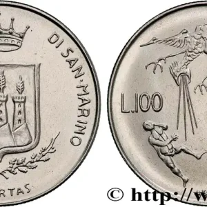 SAINT-MARIN 100 Lire La menace atomique 1983 fwo_806681 Monde Petit Prix