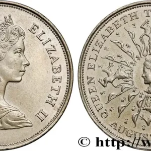Produit De Marque ROYAUME-UNI 25 New Pence (1 Crown) 80e anniversaire de la reine mère 1980 fwo_806684 Monde