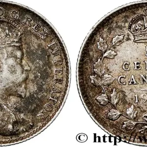 Livraison Express CANADA 5 Cents Édouard VII ‘Maple” 1907 fwo_806701 Monde