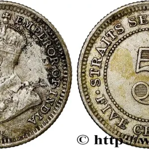 MALAISIE - ÉTABLISSEMENTS DES DÉTROITS 5 Cents Straits Settlements Edouard VII 1926 Bombay fwo_806703 Monde Tendance