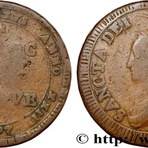 Authentique ITALIE - ÉTATS DU PAPE - PIE VI (Jean-Ange Braschi) 5 Baiocchi Pie VI an XXIII 1797 Rome fwo_806704 Monde