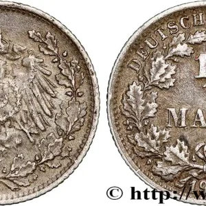 ALLEMAGNE 1/2 Mark Empire aigle impérial 1915 Stuttgart fwo_807705 Monde Produit De Marque