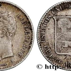 VENEZUELA 1/4 Bolivar 1894 Paris fwo_807707 Monde Bon Marché