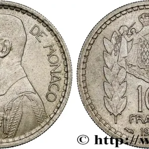 Prix Réduit MONACO 10 Francs Louis II 1946 Paris fwo_808521 Monde