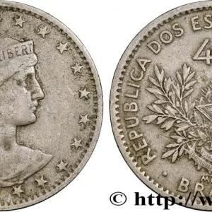 Certifié BRÉSIL 400 Reis 1901 fwo_808620 Monde