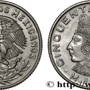 En Vogue MEXIQUE 50 Centavos roi Cuauhtemoc 1968 Mexico fwo_808735 Monde