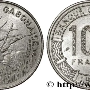 Petit Prix GABON 100 Francs antilopes 1972 Paris fwo_808740 Monde