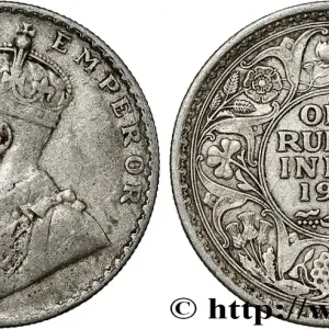 INDES BRITANNIQUES 1 Rupee (Roupie) Georges V 1912 Bombay fwo_790976 Monde Must-Have