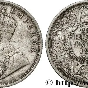 INDES BRITANNIQUES 1 Rupee (Roupie) Georges V 1918 Bombay fwo_791057 Monde Commande En Gros