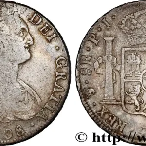 BOLIVIE 8 Reales Charles IV 1808 Potosi fwo_804451 Monde Top Vente