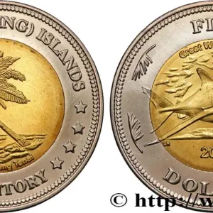 ÎLES KEELING COCOS 5 Dollars Grand requin blanc 2004 fwo_806913 Monde Petit Prix