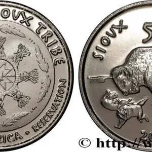 ÉTATS UNIS D'AMÉRIQUE - Tribus Amérindiennes 5 Cents Oglala Sioux Tribe 2014 fwo_806993 Monde Seulement Aujourd’hui