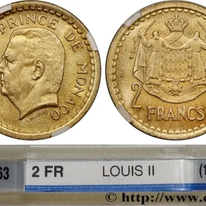 Must-Have MONACO 2 Francs Louis II (1943) Paris fwo_807258 Monde