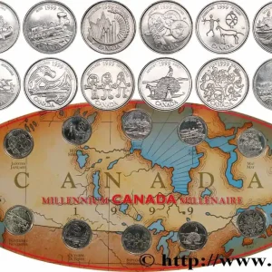 Affaire À Saisir CANADA Série 12 x 25 Cents série du Millénium 1999 fwo_687409 Monde