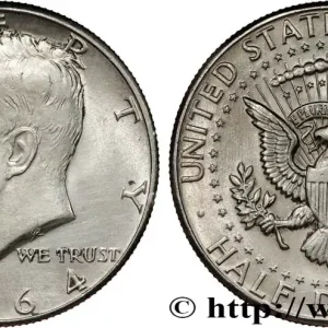 ÉTATS-UNIS D'AMÉRIQUE 1/2 Dollar Kennedy 1964 Philadelphie fwo_774691 Monde Nouveauté