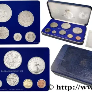 BARBADE Série Proof 8 monnaies 1976 Franklin Mint fwo_775747 Monde Livraison Mondiale