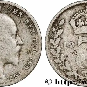 ROYAUME-UNI 3 Pence Edouard VII 1902 fwo_781800 Monde Bon Plan