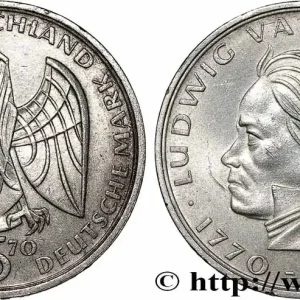 ALLEMAGNE 5 Mark 200e anniversaire de la naissance de Beethoven 1970 Stuttgart fwo_784236 Monde Meilleure Qualité