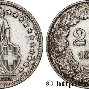 Livraison Mondiale SUISSE 2 Francs Helvetia 1944 Berne fwo_789664 Monde