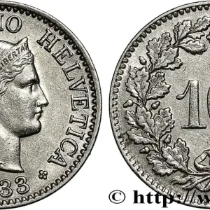 SUISSE 10 Centimes (Rappen) Helvetia 1933 Berne fwo_793236 Monde Acheter Direct