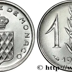 MONACO 1 Centime écu couronné 1976 Paris fwo_793248 Monde Dernière Chance