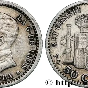 Acheter Direct ESPAGNE 50 Centimos Alphonse XIII S.M.-.V. 1904 Madrid fwo_793668 Monde