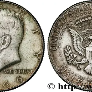 Promotion Saisonnière ÉTATS-UNIS D'AMÉRIQUE 1/2 Dollar Kennedy 1966 Philadelphie fwo_793774 Monde